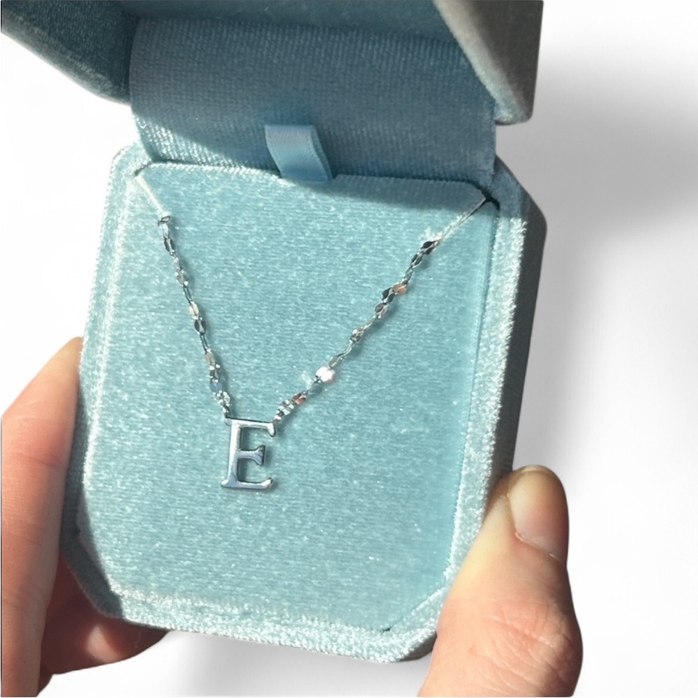 Sterling Silver 'E' Necklace - Picture 2 of 2
